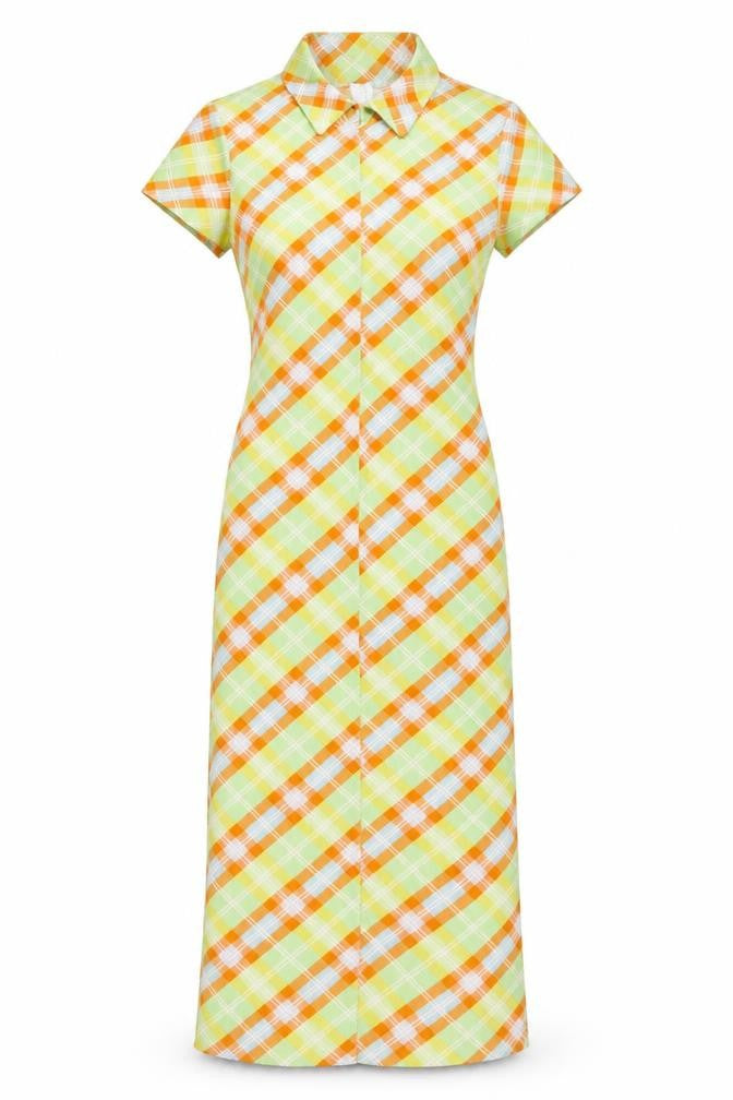 Collusion Women’s Multicoloured Check Midi Shirt Dress UK 10