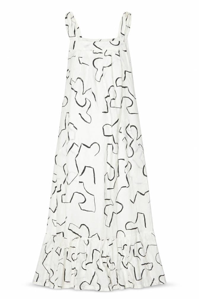 ASOS Women’s White Geometric Midi Slip Dress Size 6
