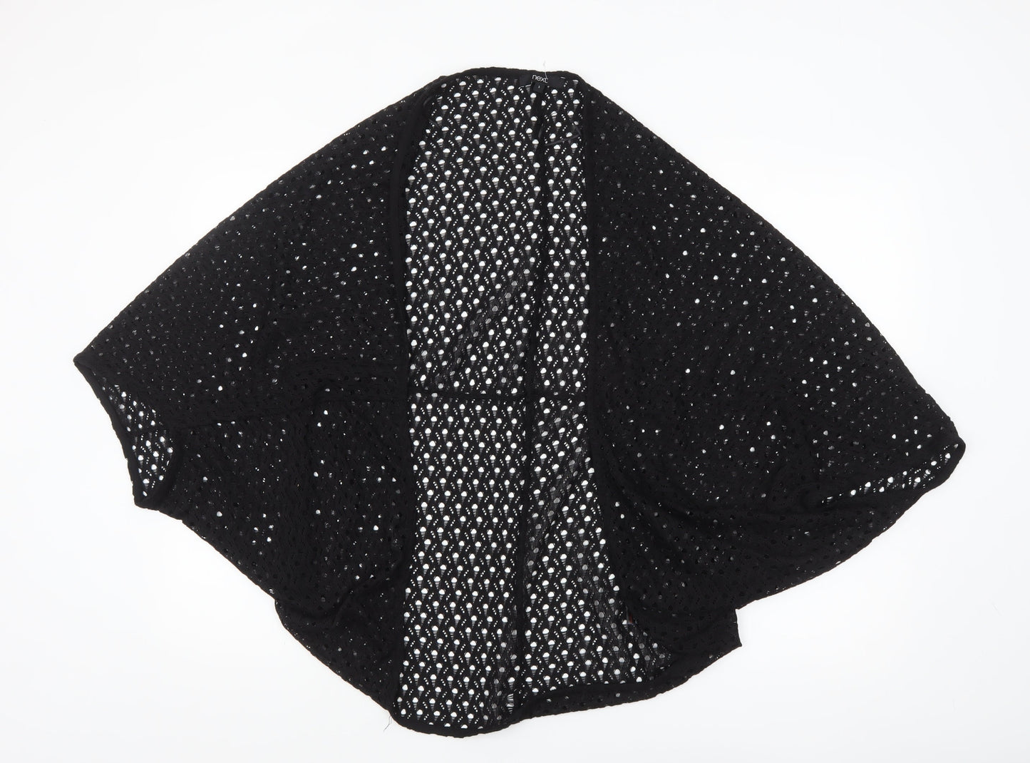 Next Women’s Black Crochet Beach Cover Up Size S Lightweight Polyester
