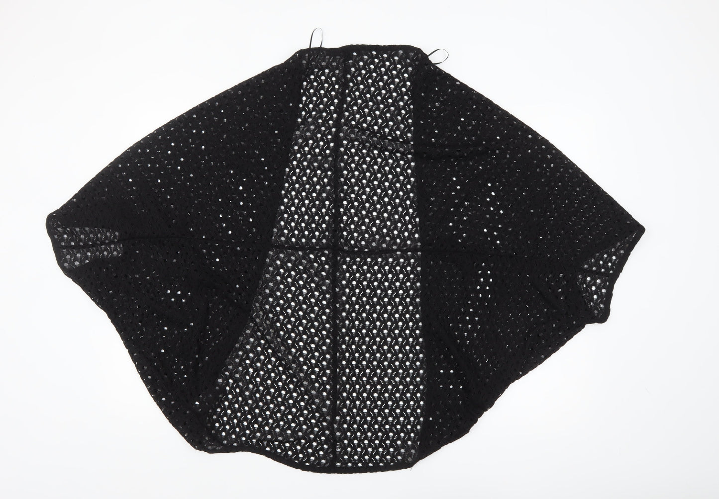Next Women’s Black Crochet Beach Cover Up Size S Lightweight Polyester