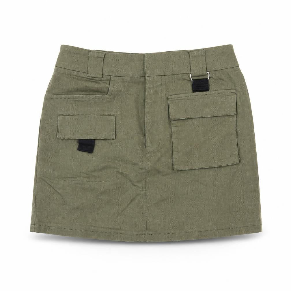 Fashion Nova Womens Green Cargo Short Skirt M Utility Style