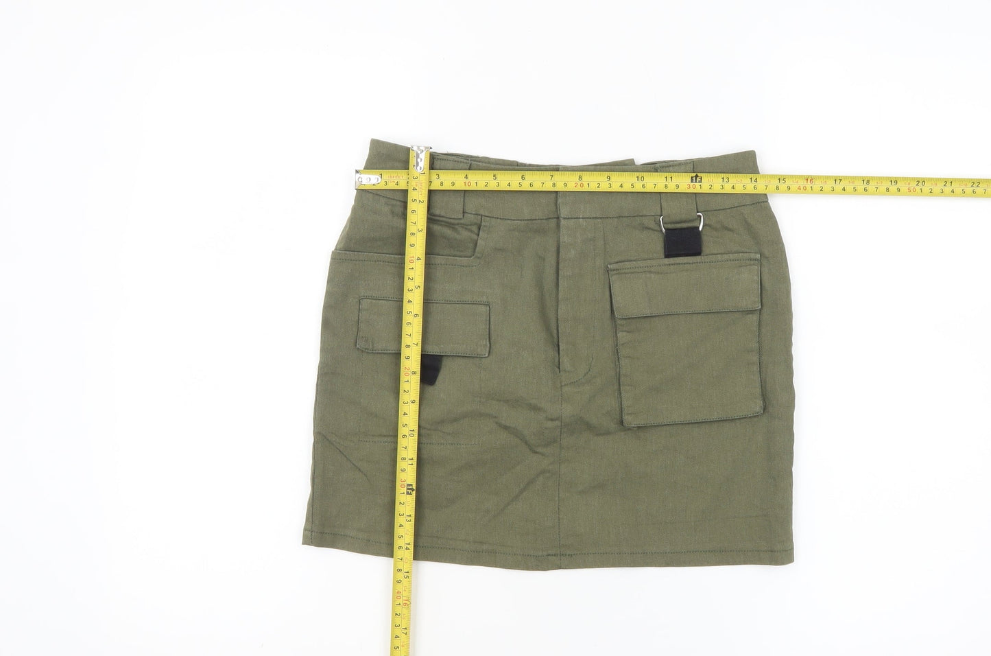 Fashion Nova Womens Green Cargo Short Skirt M Utility Style