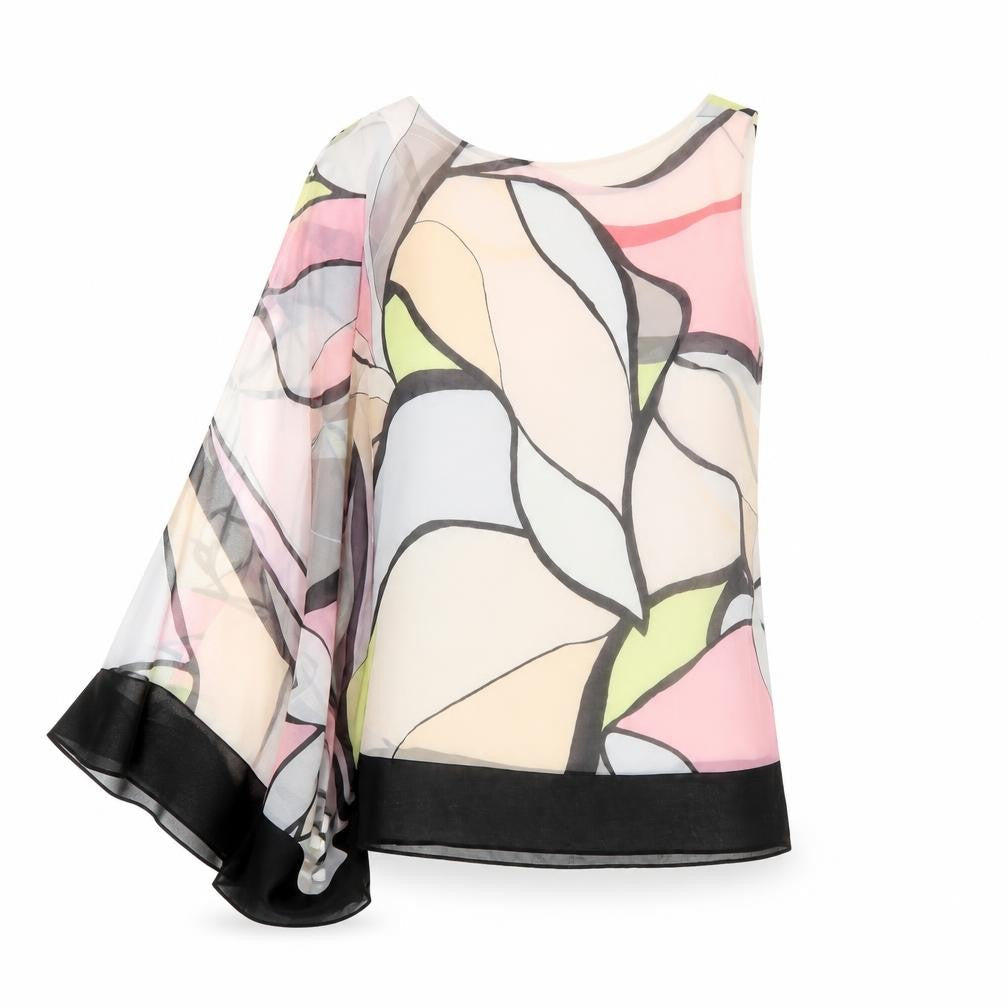 Coast Womens Multicoloured Asymmetrical Chiffon Blouse Size 6