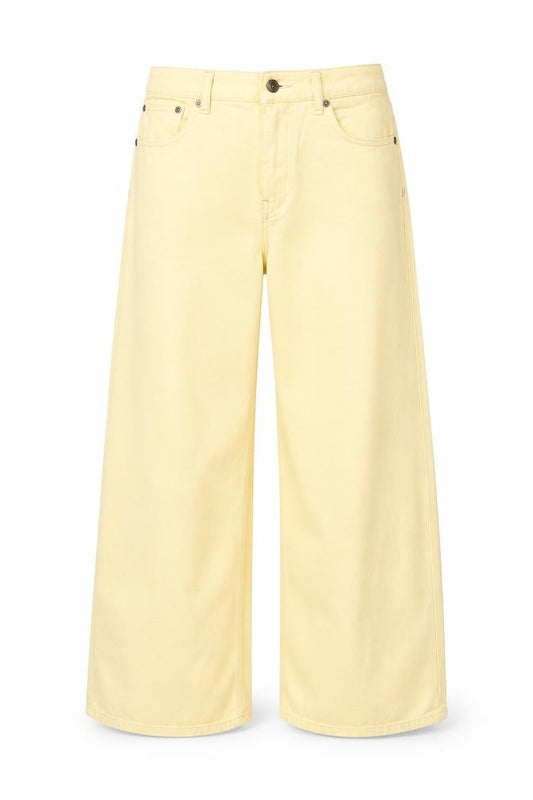 Topshop Moto Women's Yellow Wide-Leg Jeans W26 L32 100% Cotton