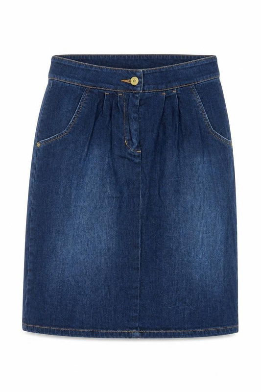 Joules Women's Blue Denim Knee Length Skirt Size 8
