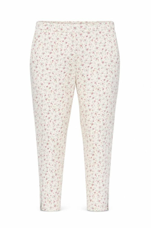 Topshop Women Ivory Floral Skinny Jeans W30 (UK 12) with Ankle Zip