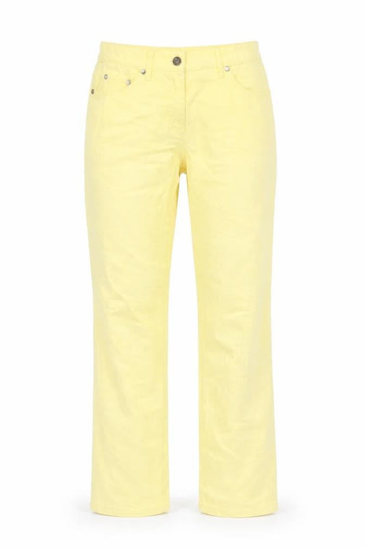 Gina Benotti Women's Yellow Straight Leg Jeans Size 8 Cotton Stretch