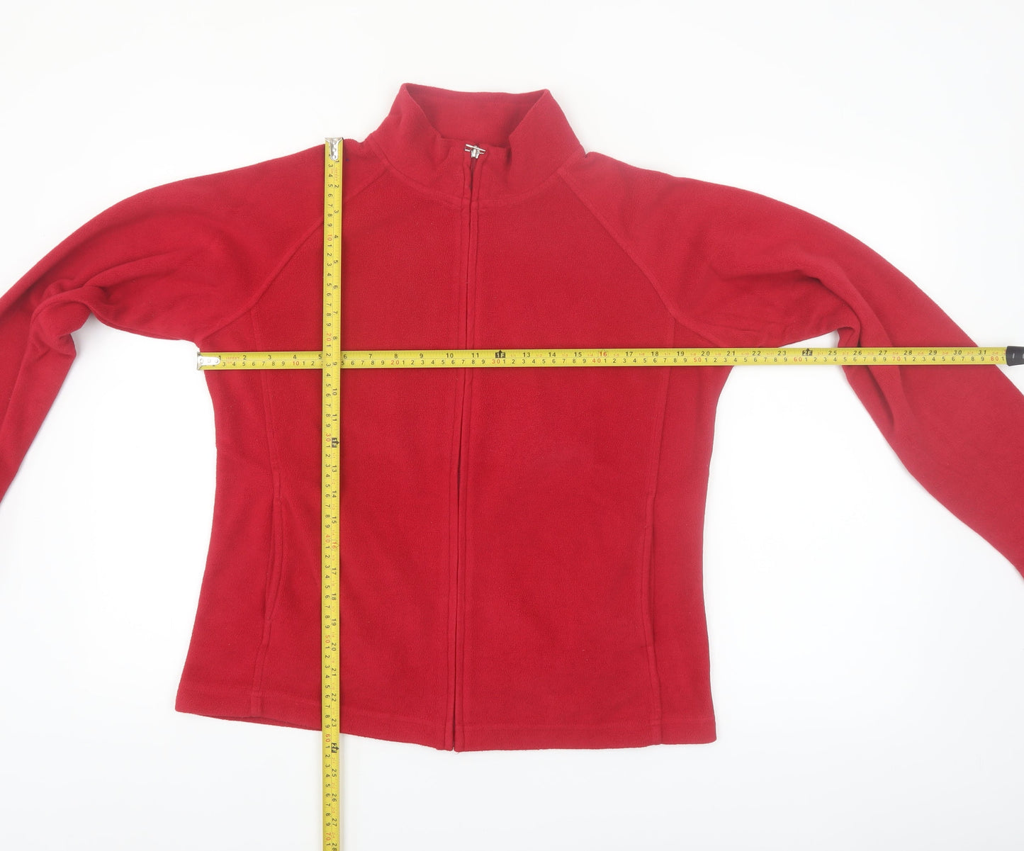 Dunnes Women's Red Fleece Full Zip Jacket Size 16