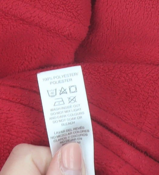 Dunnes Women's Red Fleece Full Zip Jacket Size 16
