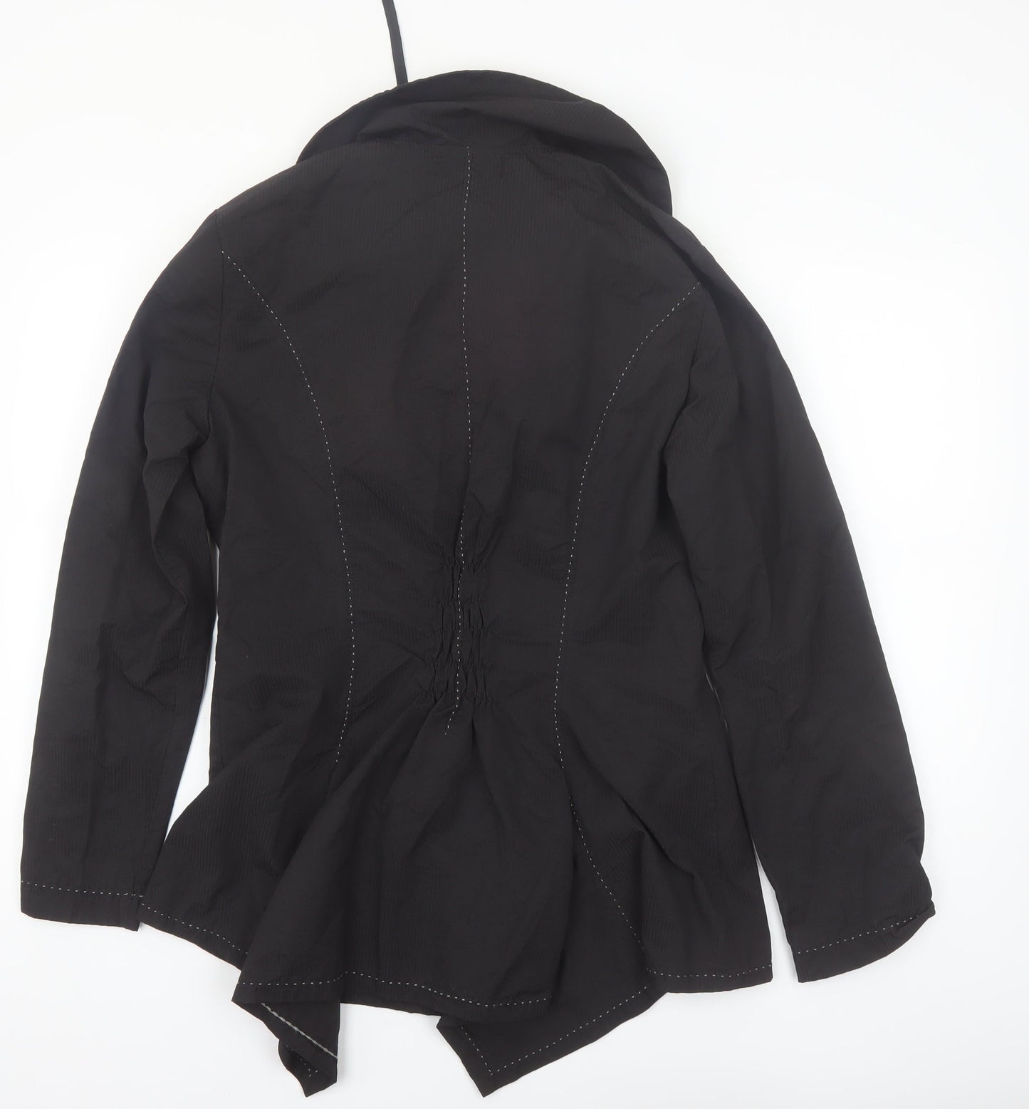 L33 Women's Black Mid-Length Zip Jacket Size L