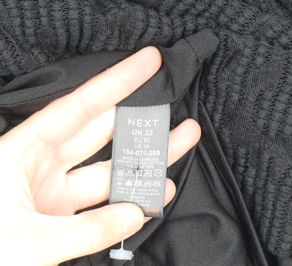 Next Women’s Black Sleeveless Shift Dress Size 22 Plus
