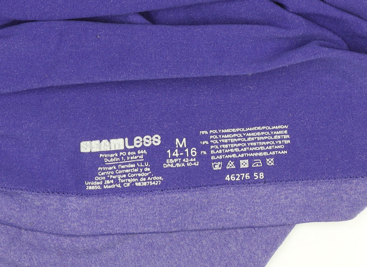 Primark Women’s Purple Seamless Tank Top Size 14-16 Stretch Activewear