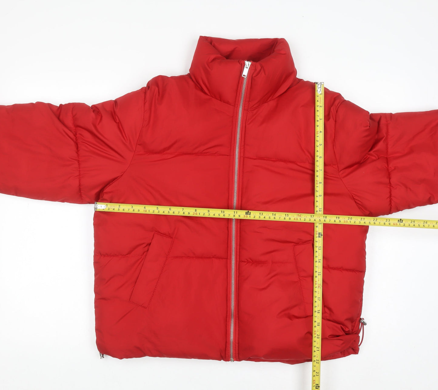 New Look Women's Red Short Puffer Jacket Size M Winter Casual