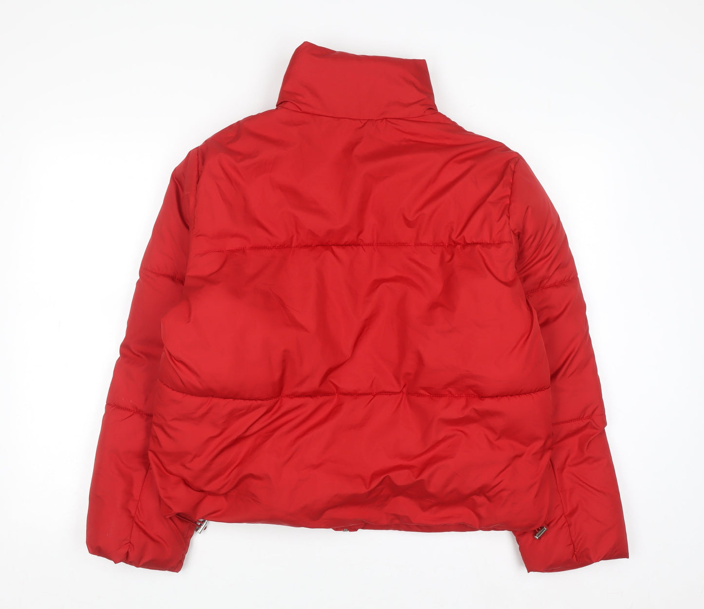 New Look Women's Red Short Puffer Jacket Size M Winter Casual