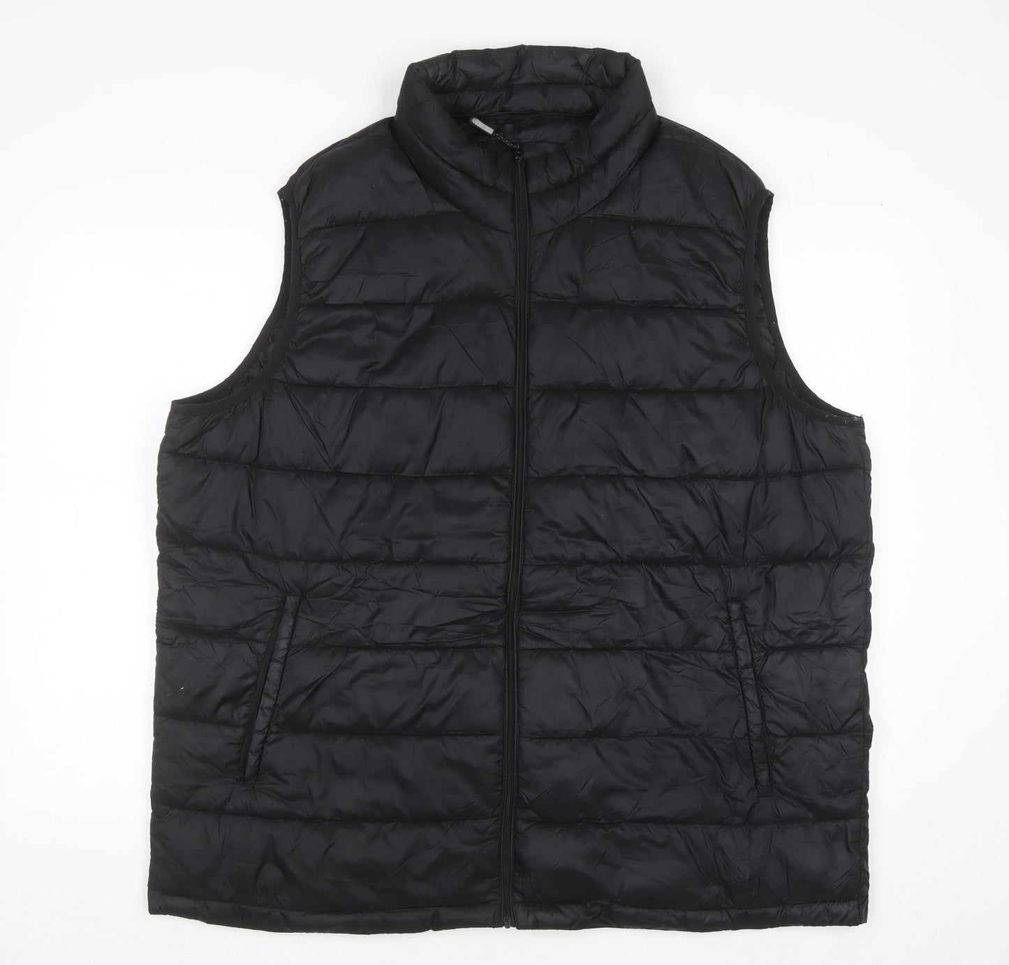 St. Bernard Men's Black 3XL Puffer Waistcoat Full Zip Nylon