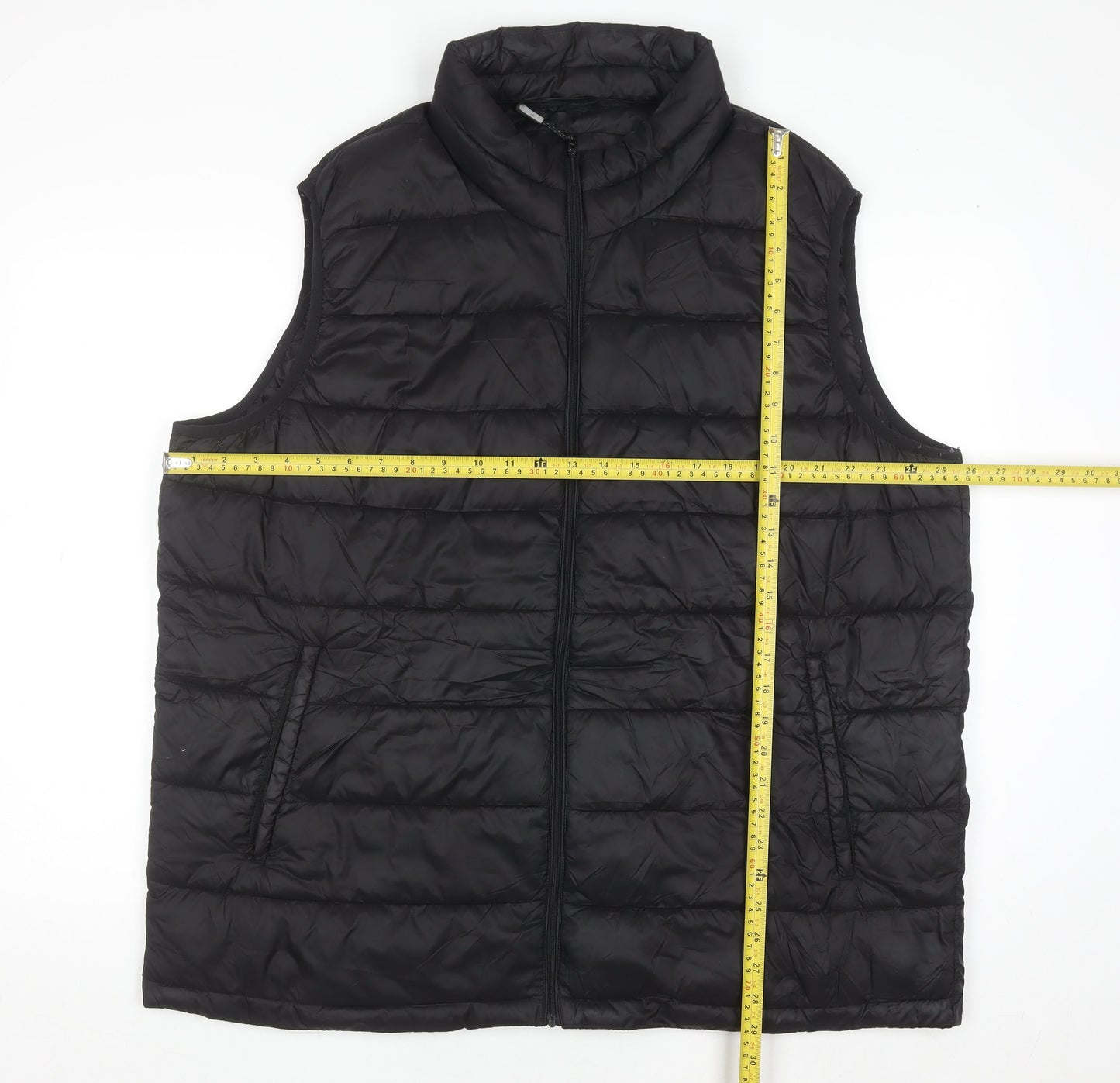St. Bernard Men's Black 3XL Puffer Waistcoat Full Zip Nylon