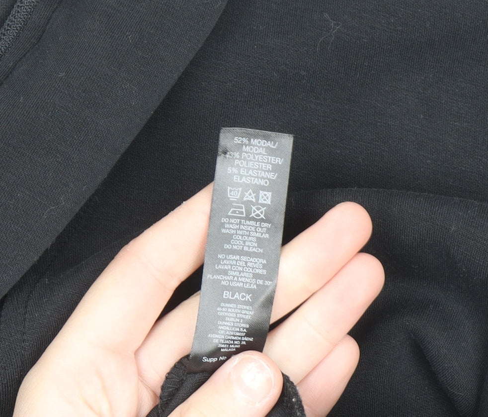 Helen Steele x Dunnes Stores Women's Black 1/2 Zip Pullover Sweatshirt Size M