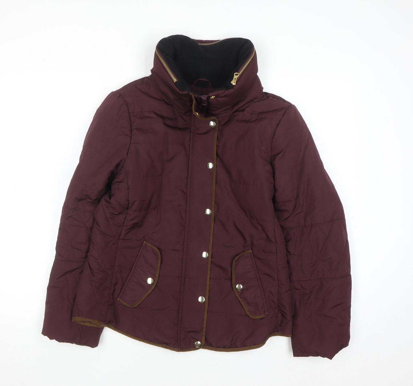 Vero Moda Women's Purple Puffer Jacket L Lightweight Winter Coat