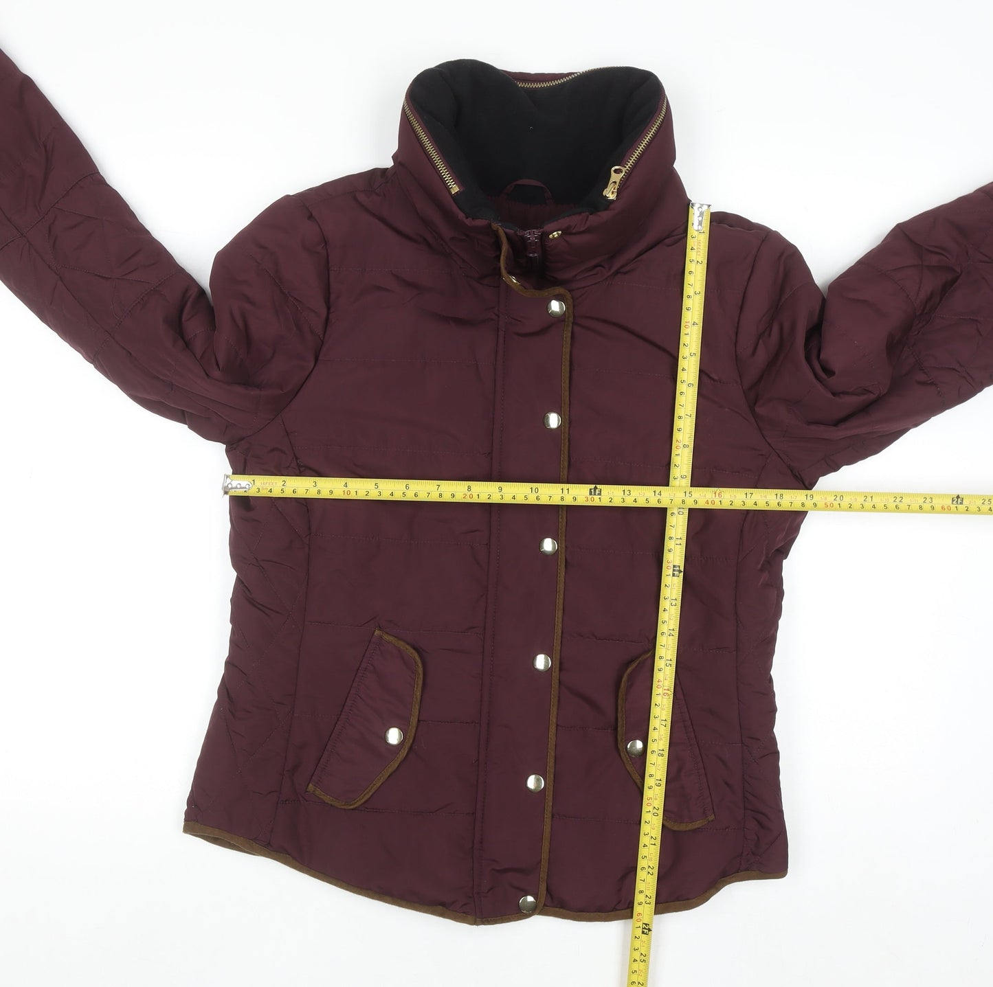 Vero Moda Women's Purple Puffer Jacket L Lightweight Winter Coat
