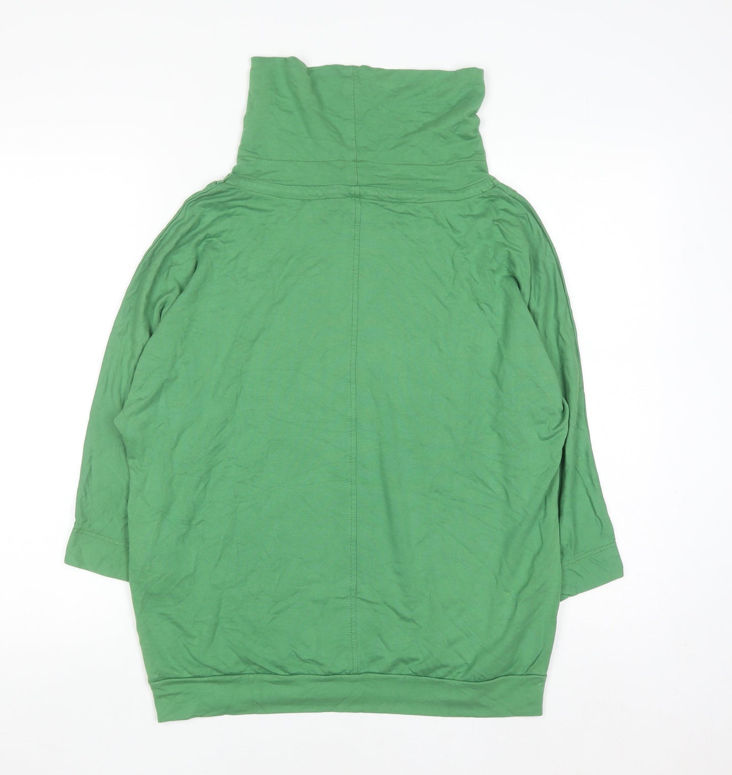 Bianca Women Green Size 12 Cowl Neck Pullover Sweatshirt
