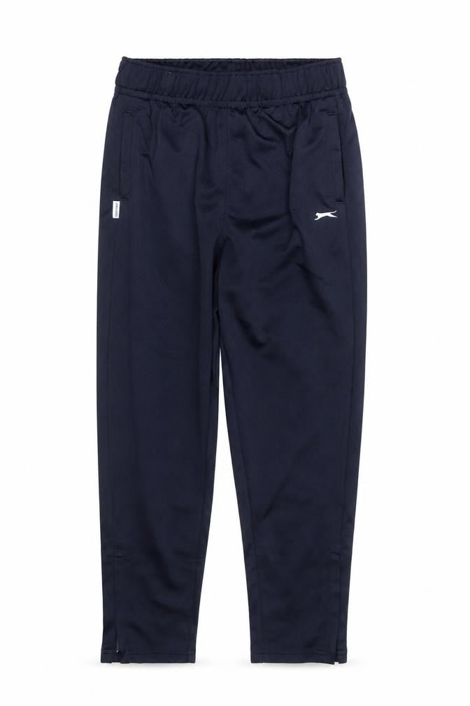 Front view of Slazenger boys’ blue 13 years track pants quick dry sports trousers