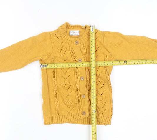 So Cute Unisex Baby Yellow Knit Cotton Button Cardigan 12-18 Months