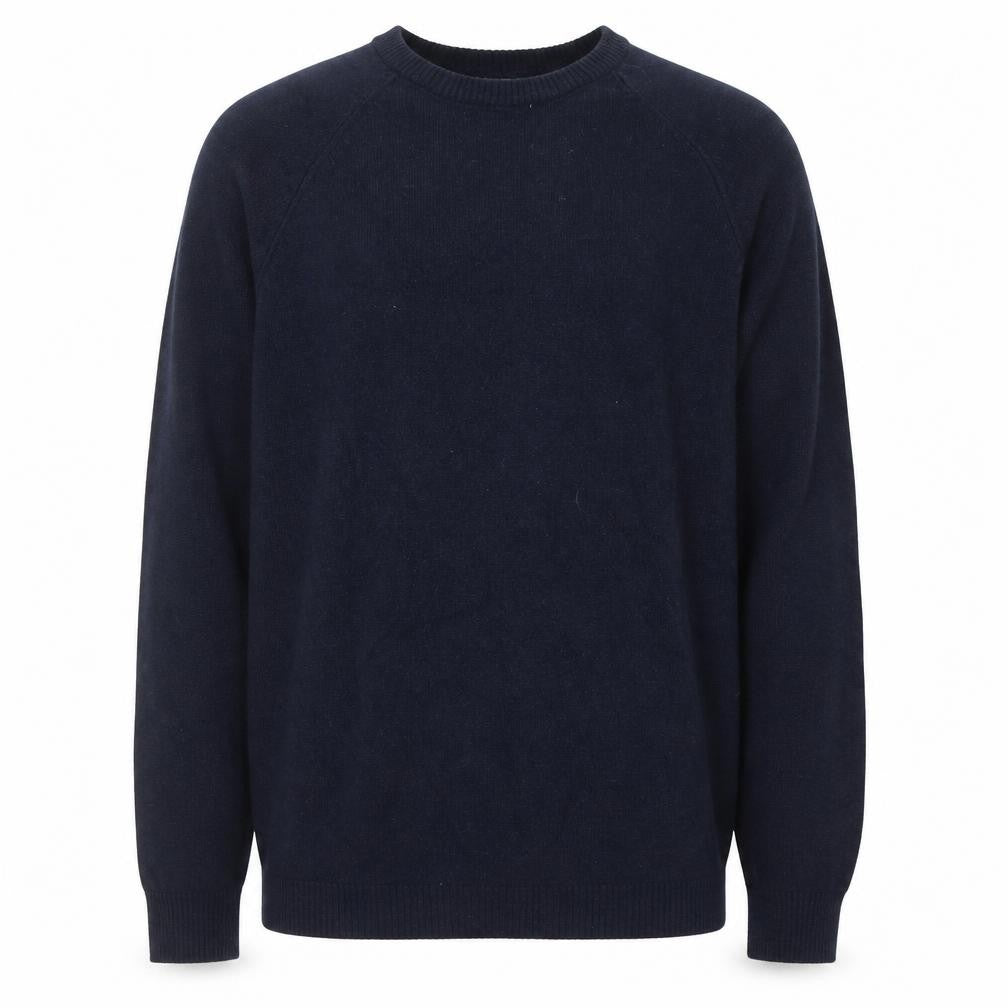 Cotton Traders Men's Navy Blue Cotton Crew Neck Jumper M