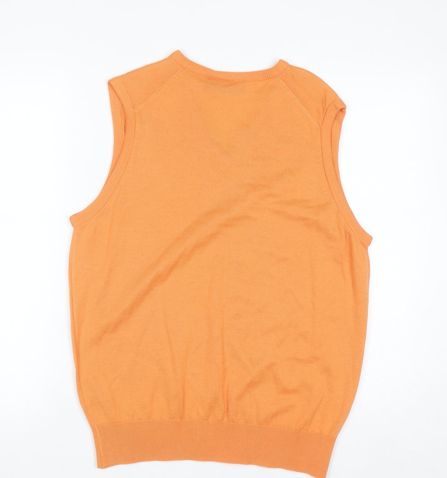 Glenmuir 1891 Men’s Orange Wool V-Neck Golf Vest Jumper Size S