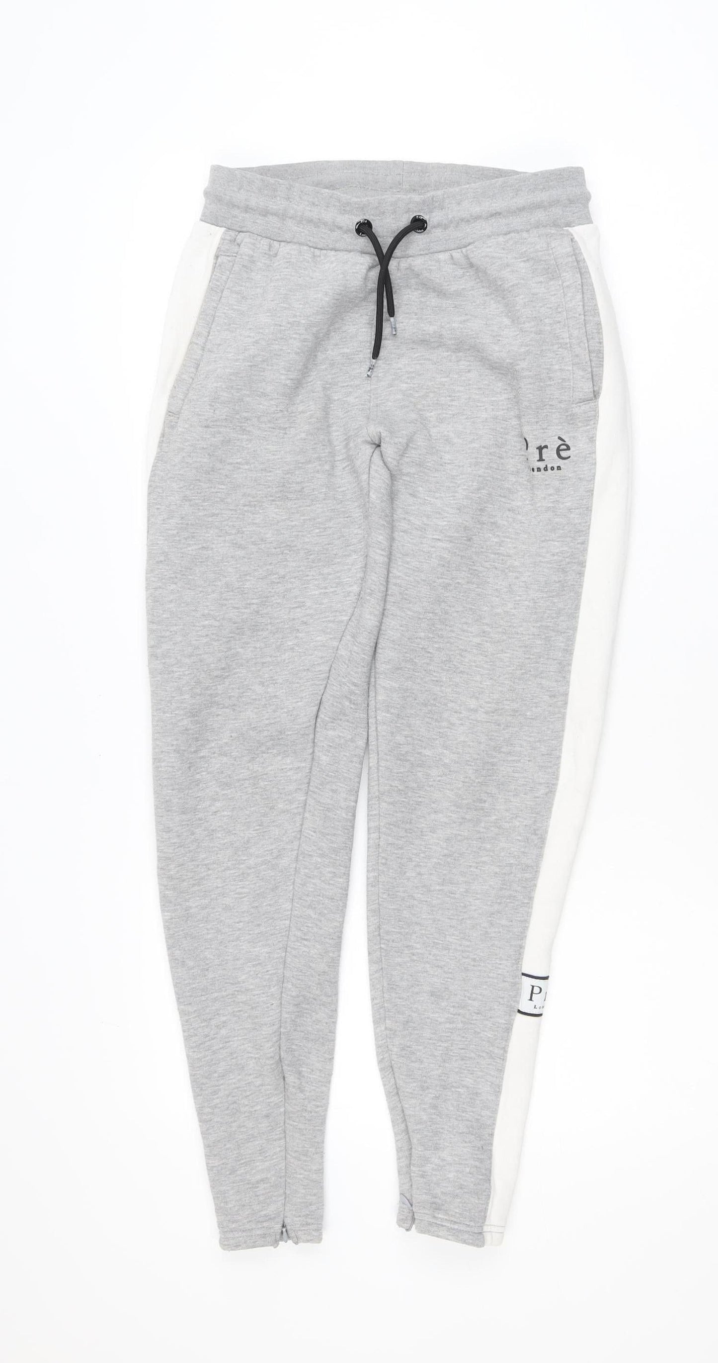 Prè London Men's Grey Jogger Trousers S Regular Fit