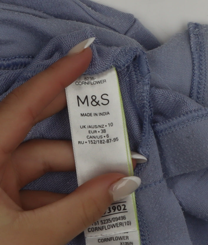 Marks and Spencer Womens Cornflower Blue Size 10 Pullover Hoodie