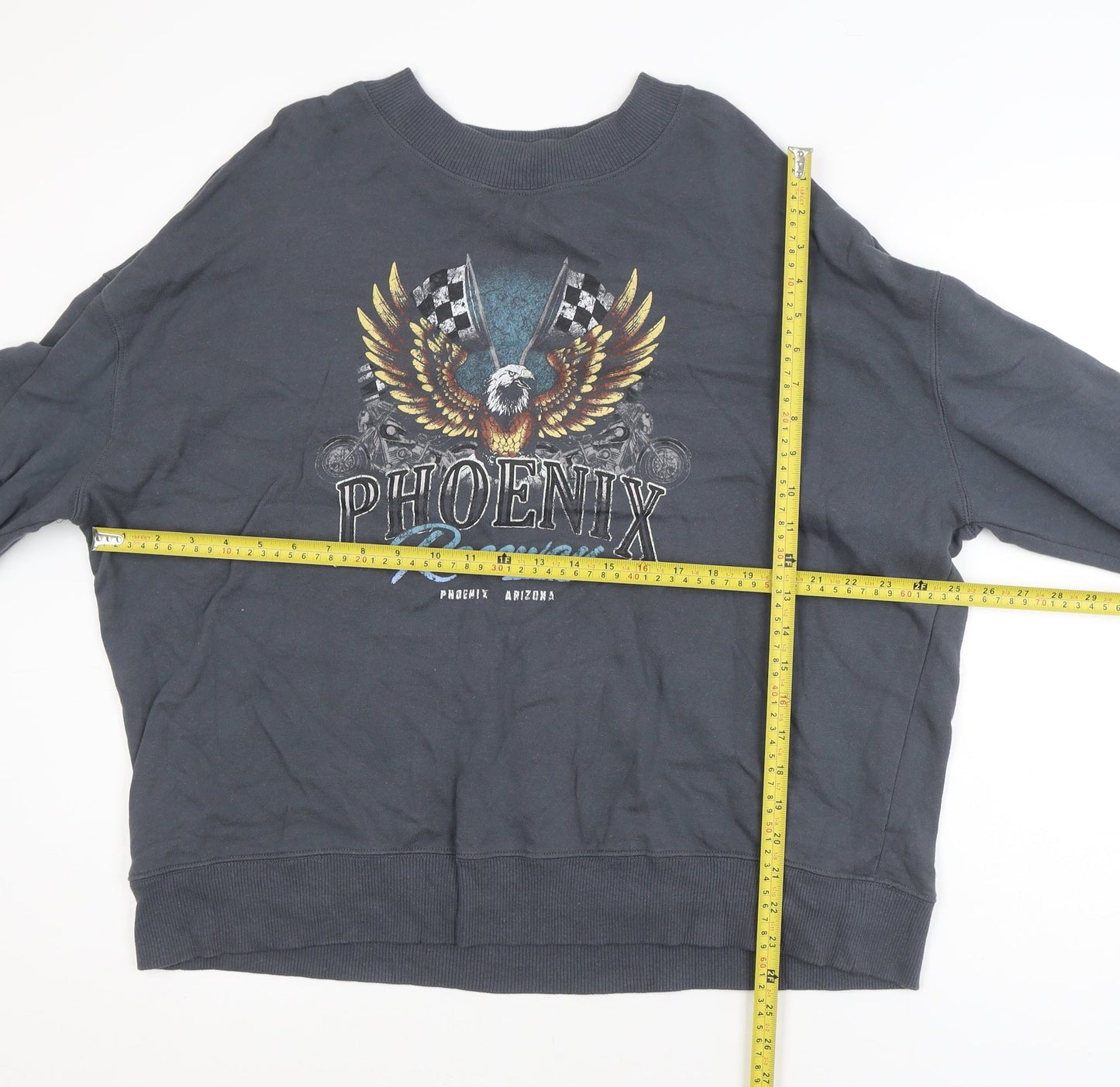Anko Women's Black Phoenix Raceway Graphic Pullover Sweatshirt Size 16
