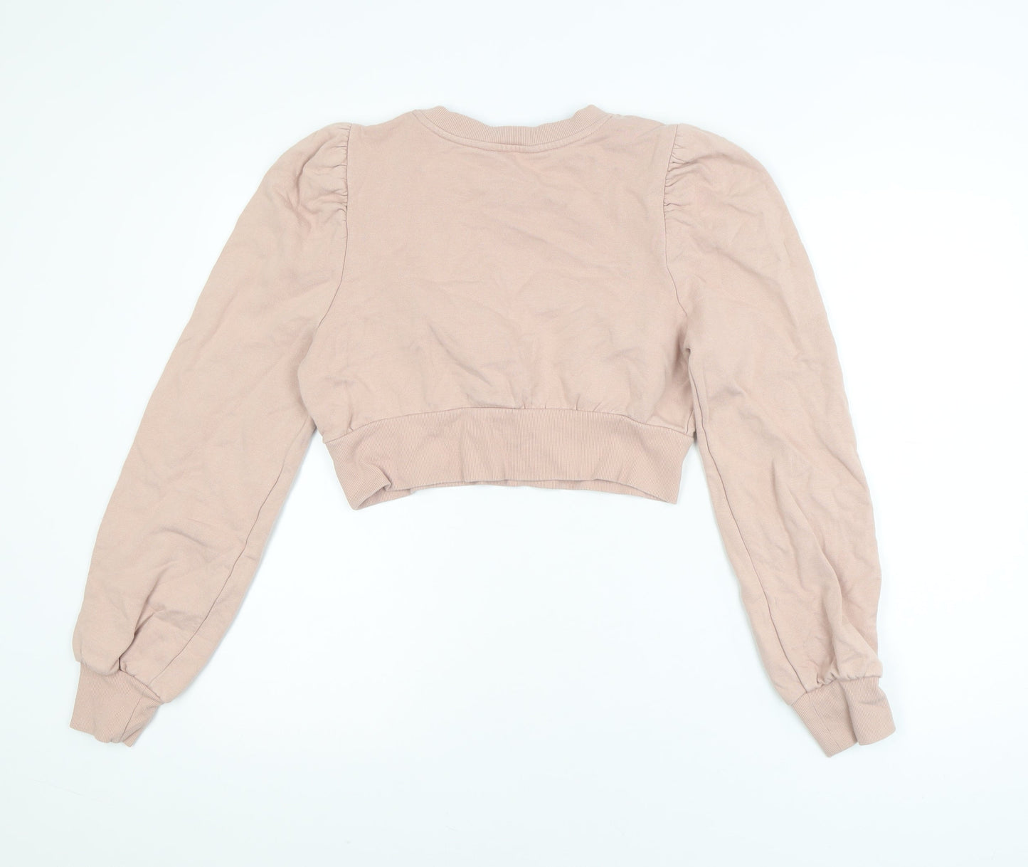 Miss Selfridge Women’s Beige Cropped Pullover Sweatshirt UK S