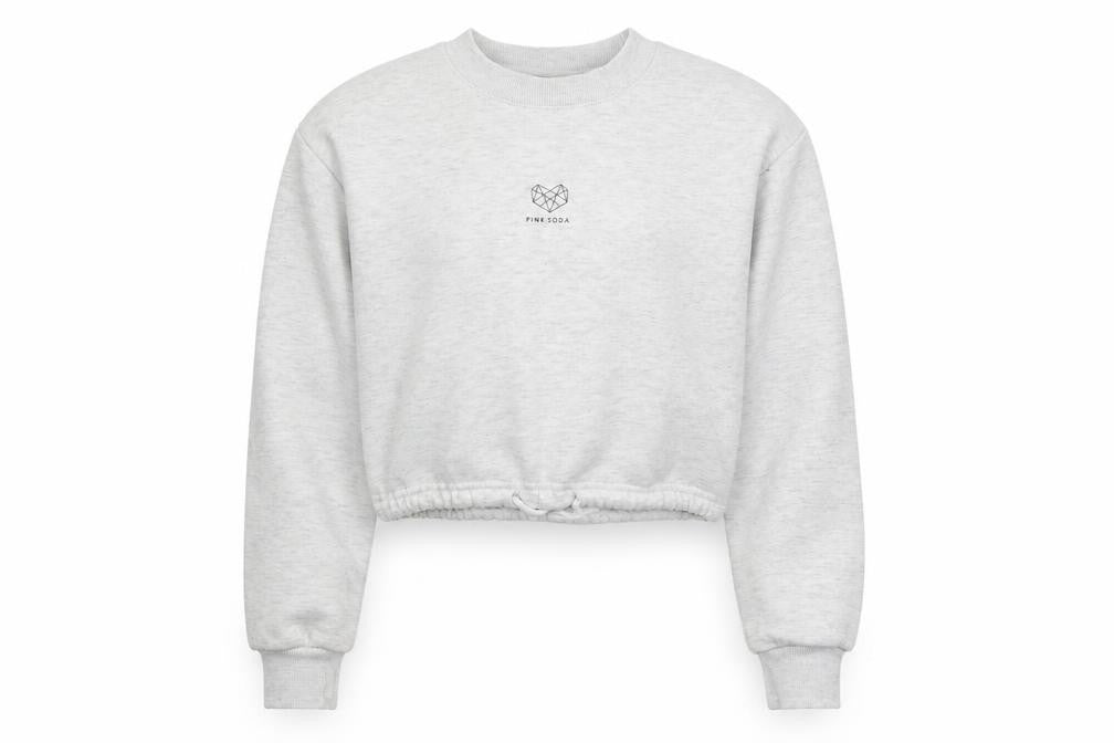 Pink Soda Girls Grey Crew Neck Logo Sweatshirt 13-14 Years