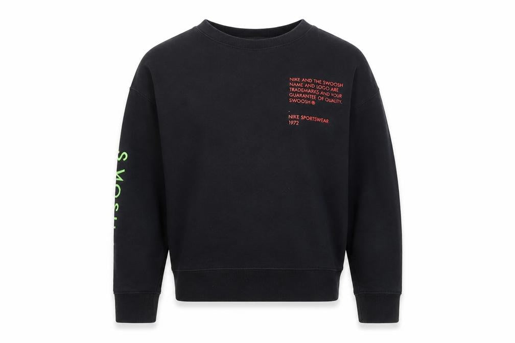 Nike Boys Black Graphic Pullover Sweatshirt Size Small 128-137cm
