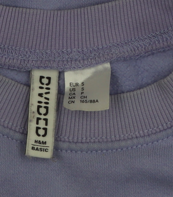 H&M Divided Women Lilac Crew Neck Pullover Sweatshirt Size S