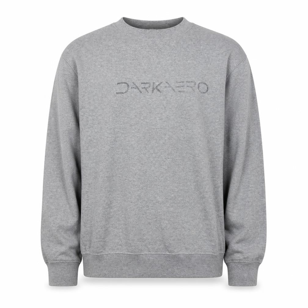 Front view of Cotton Heritage Men's Grey Crew Neck Pullover Sweatshirt M