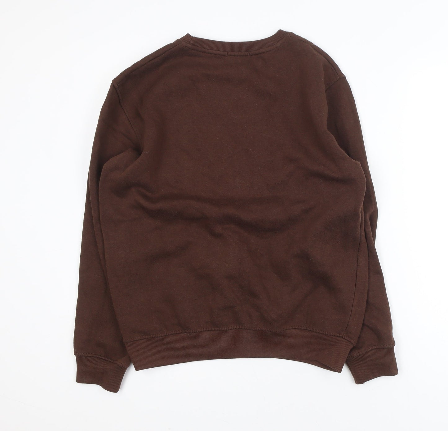 PrettyLittleThing Women Brown Crew Neck Pullover Sweatshirt Size S