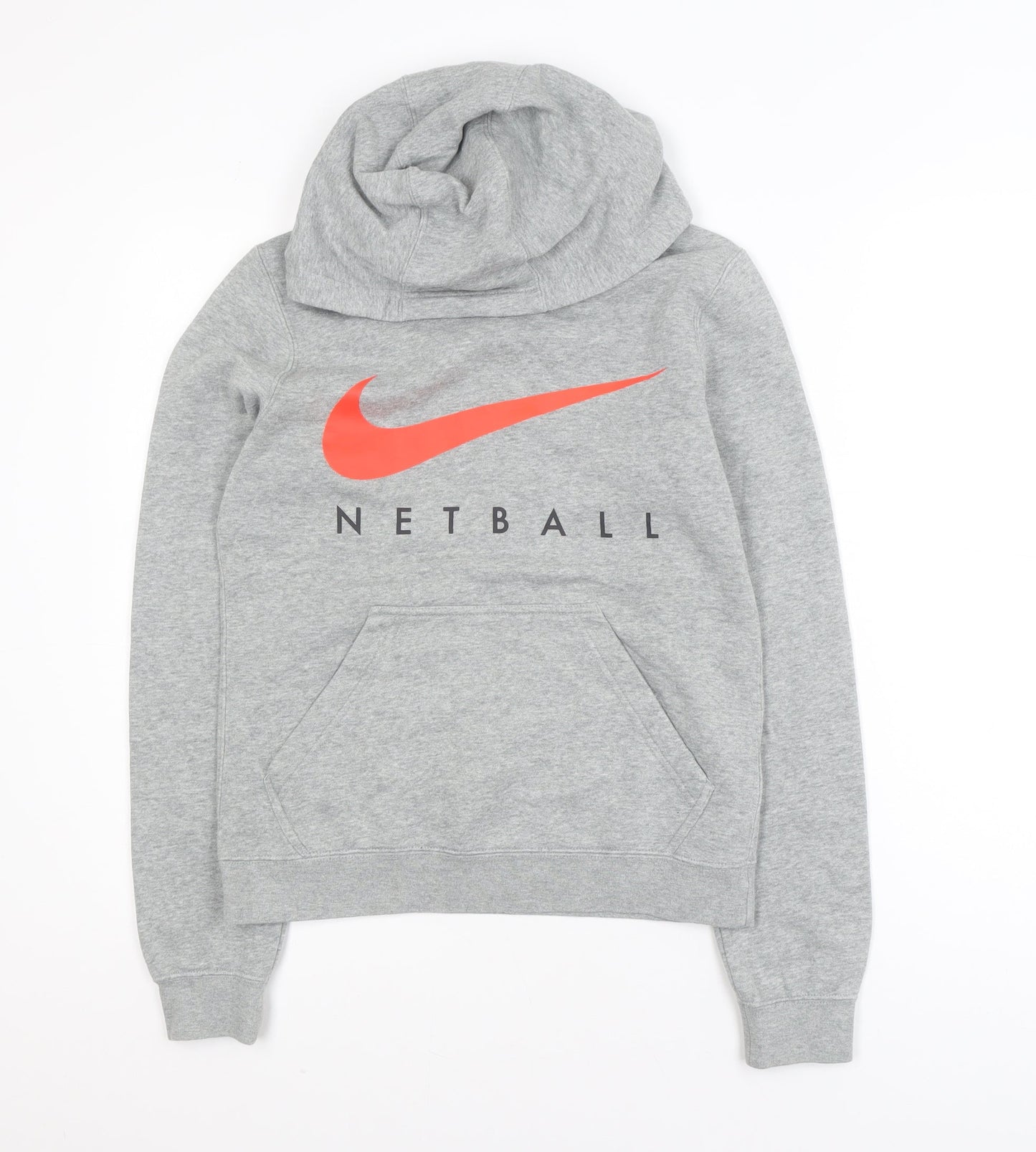 Nike Unisex Grey S Pullover Hoodie Sports Netball Sweatshirt