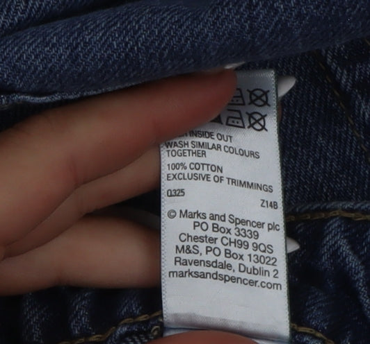 Marks and Spencer Women's Blue Mom Jeans Size 12 Regular Denim