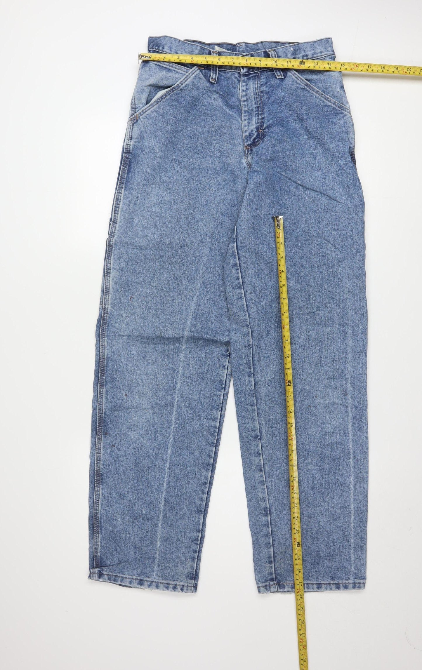 Wrangler Womens Blue Carpenter Jeans Size 10 Relaxed Fit Denim