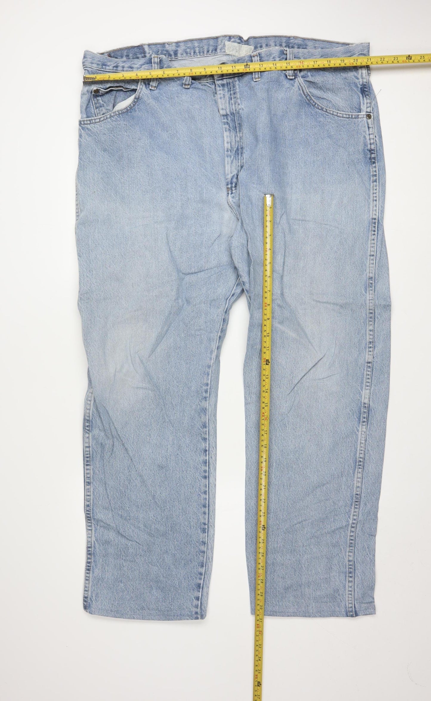 Wrangler Men's Blue 44x32 Regular Fit Straight Denim Jeans
