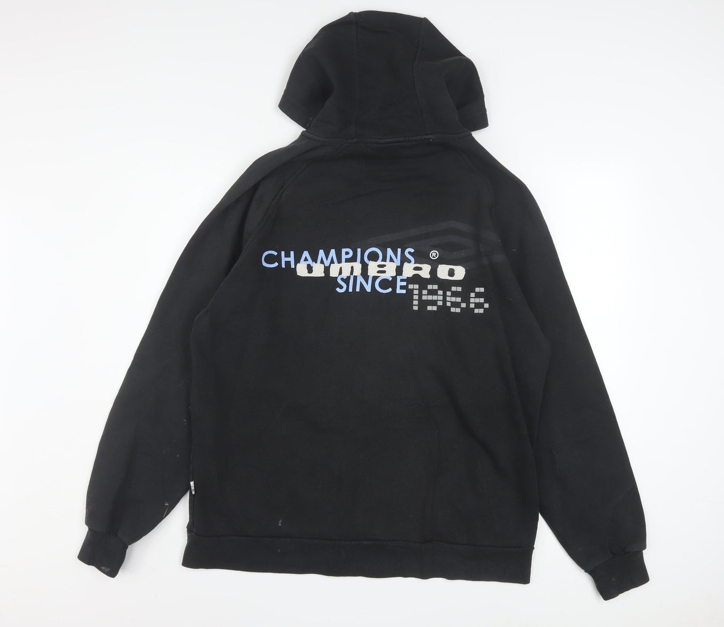 Umbro Men's Black Full Zip Hoodie L Sports Fleece Jacket