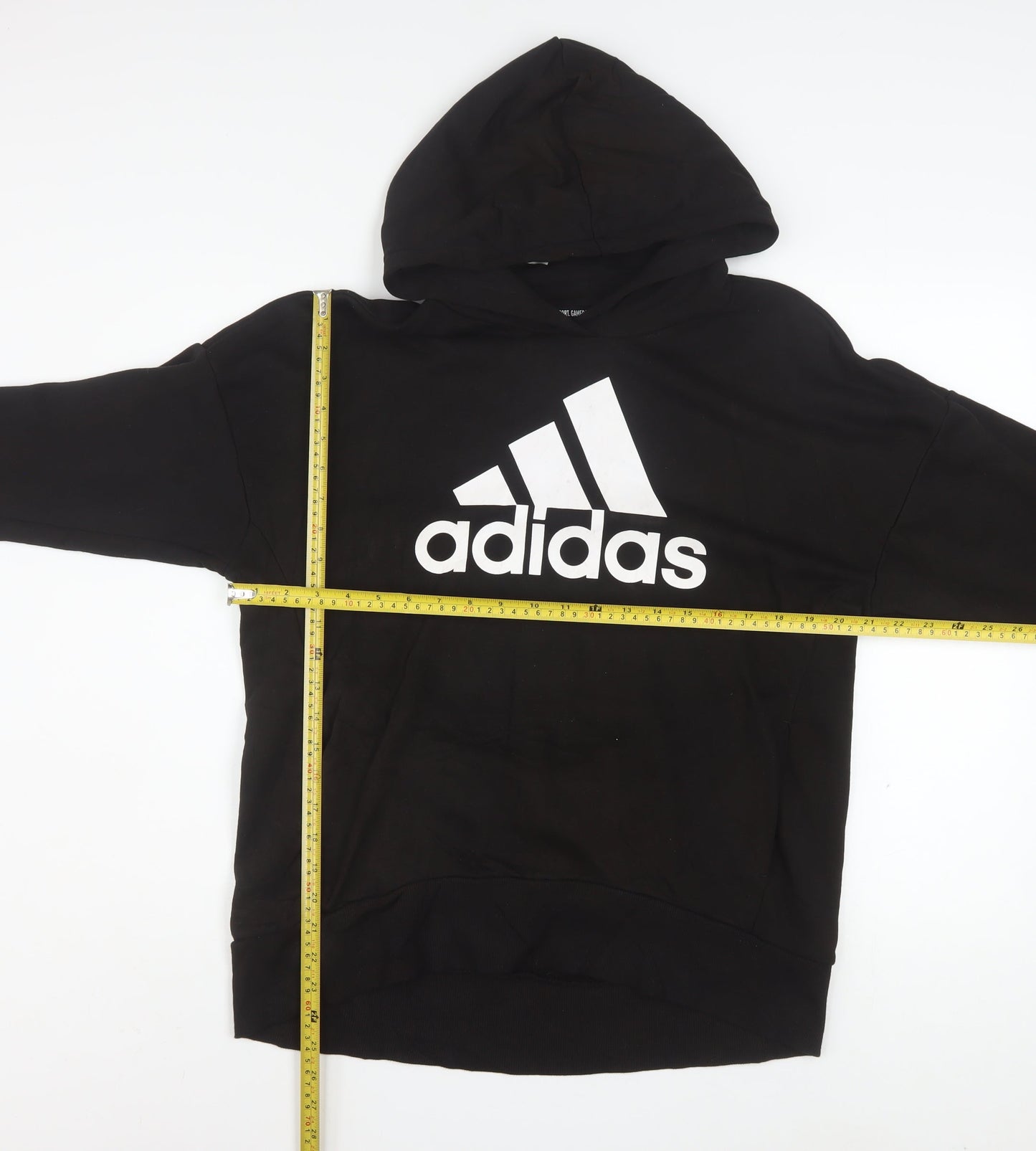 Adidas Women's Black Pullover Hoodie M 12-14 Cotton Blend