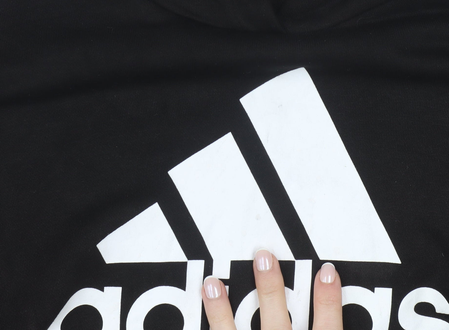 Adidas Women's Black Pullover Hoodie M 12-14 Cotton Blend