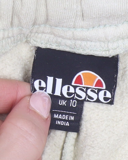 Ellesse Womens Beige Jogger Trousers Size 10 Cotton Blend