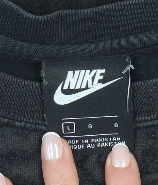 Nike Men's Black Large Crew Neck Pullover Sweatshirt