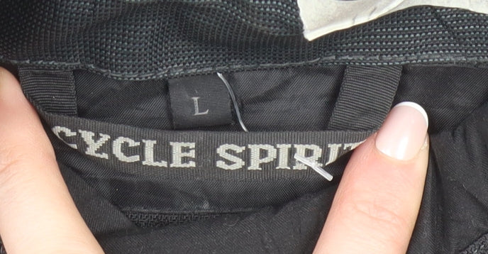 Cycle Spirit Men's Black L Motorcycle Jacket Waterproof Lined