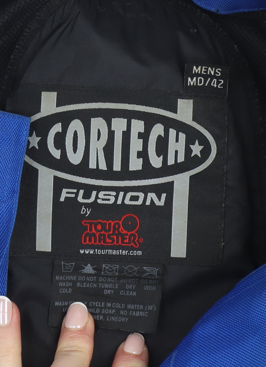Cortech Men's Blue Motorcycle Jacket Size 42 Regular Waterproof Lined