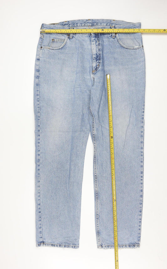 Lee Mens Blue Light Wash Straight Leg Denim Jeans Size 32x31