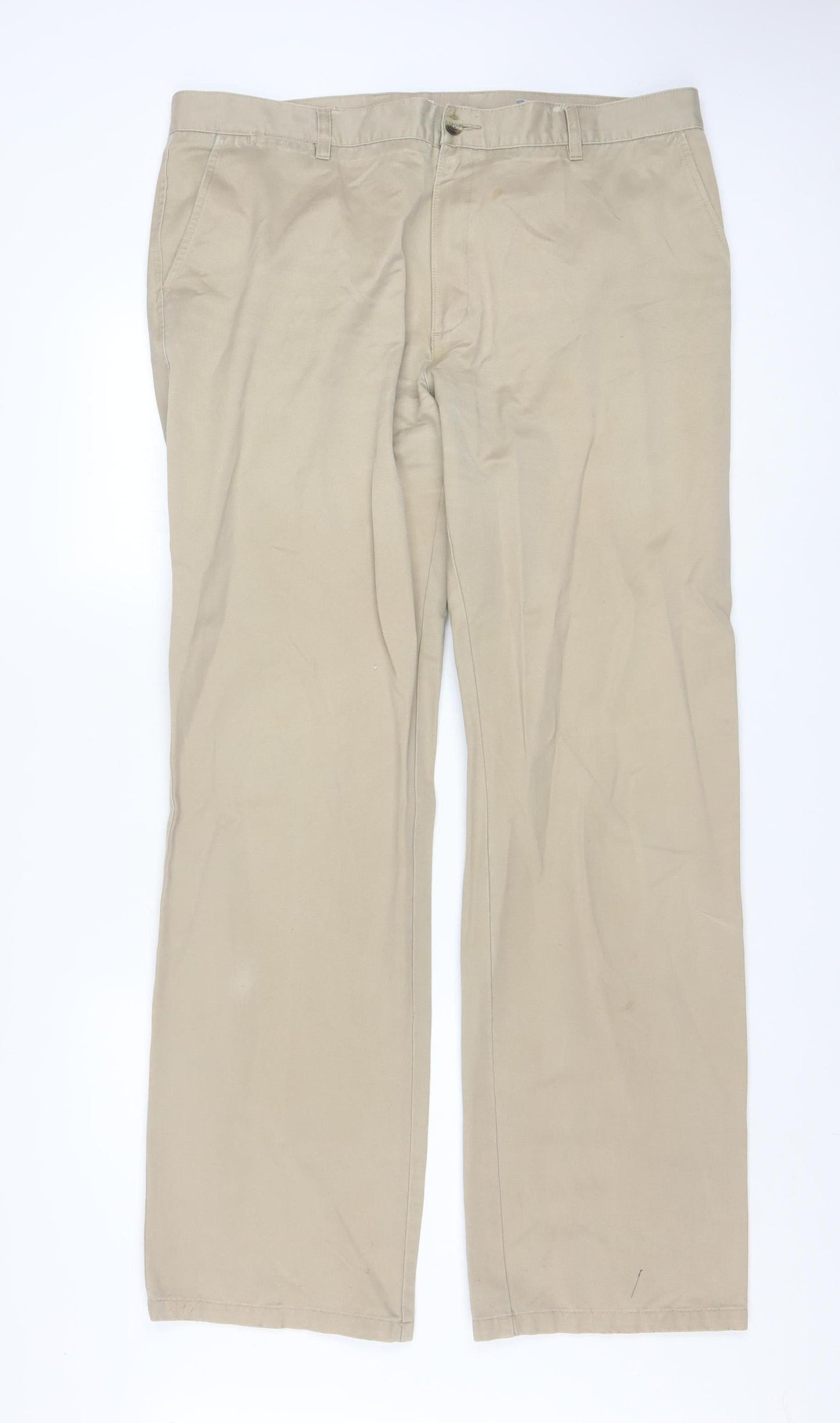 U.S. Polo Assn. Men’s Beige Chino Trousers 44in Waist Cotton